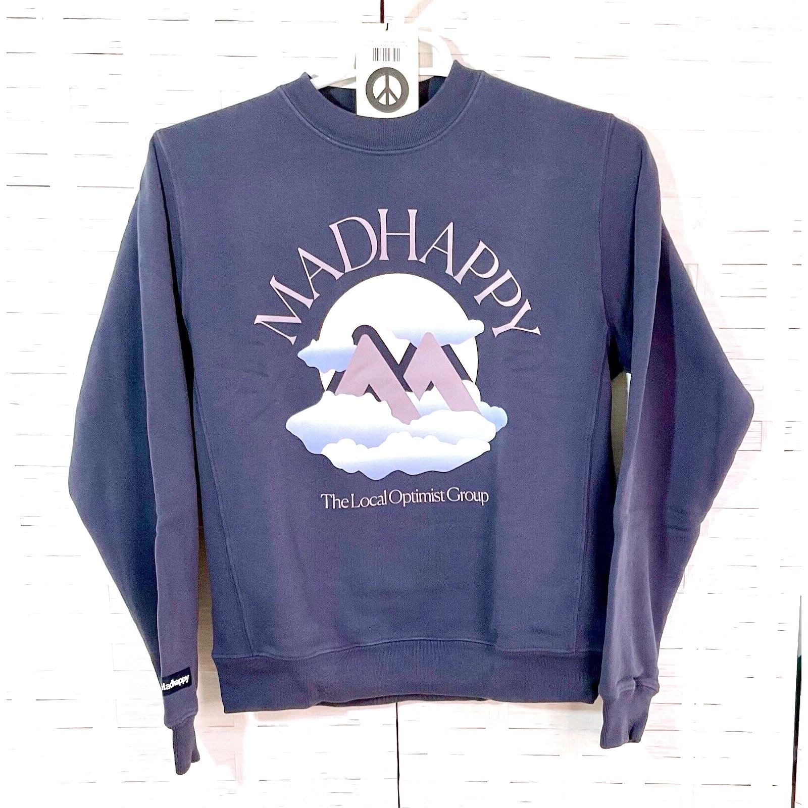 Madhappy Sweatshirt Oversize Local Optimist Color Nocturnal Size Xs New